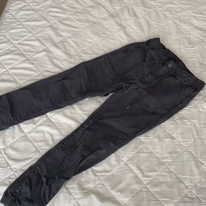 Washed black jetting joggers